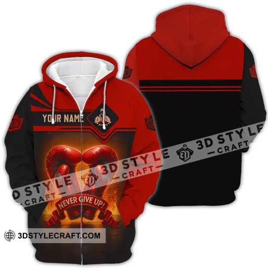 Unisex Shirt - Custom Never Give Up Boxing Shirt style option 4