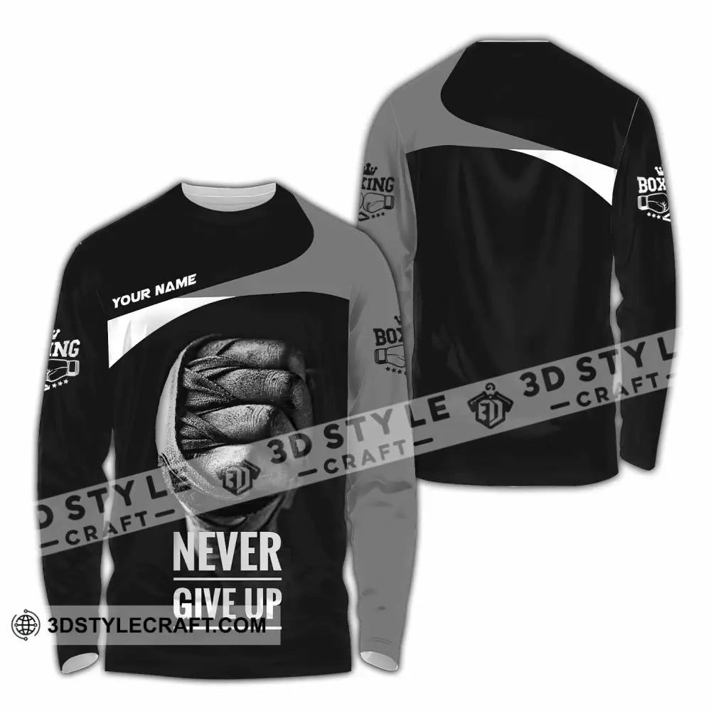 Unisex Shirt - Custom Never Give Up Shirt Long Sleeve Shirt / S T-shirt
