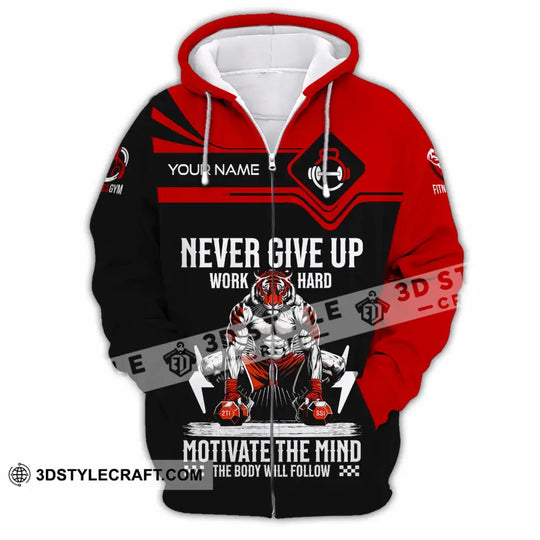 Unisex Shirt - Custom Never Give Up Work Hard Shirt style option 3