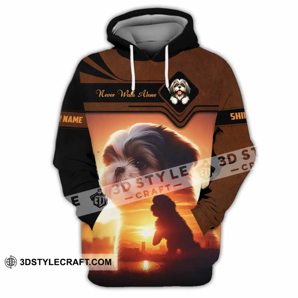 Unisex Shirt - Custom Never Walk Alone Shih Tzu Shirt Hoodie / S T-shirt