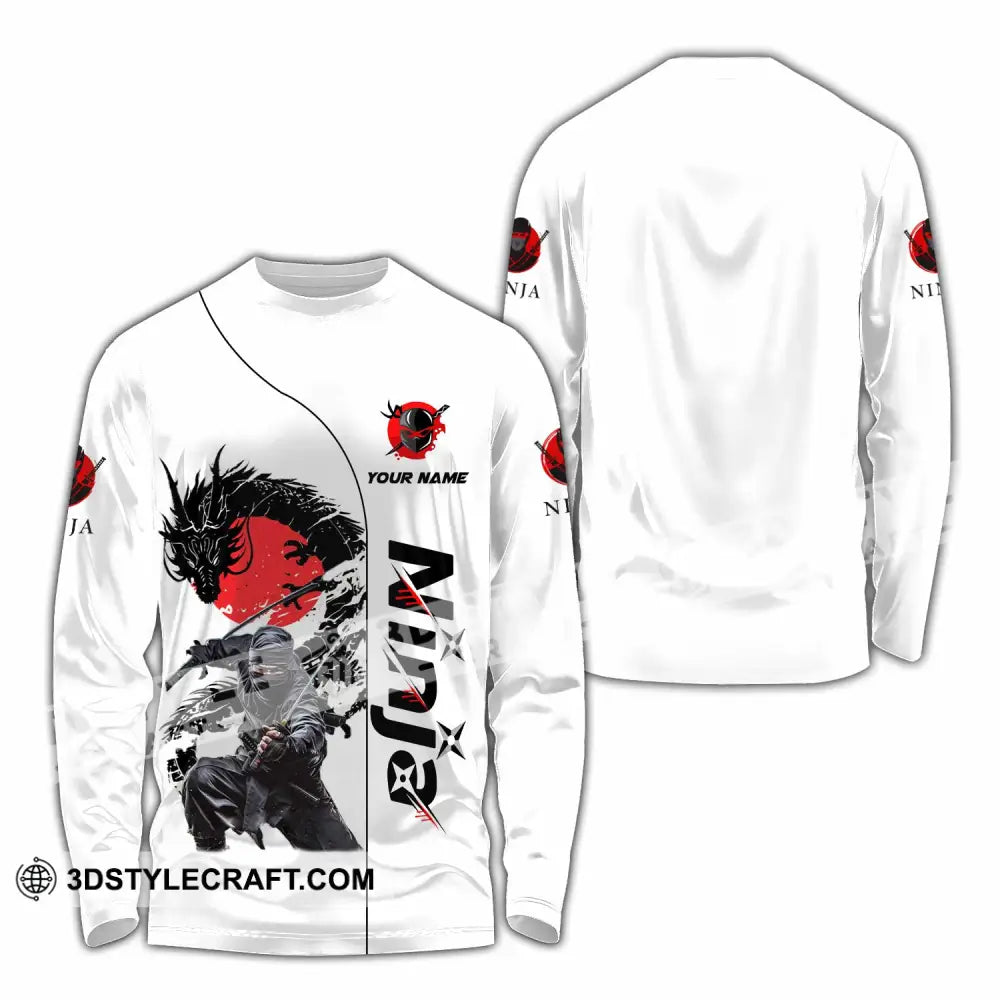 Unisex Shirt - Custom Ninja Design Shirt Long Sleeve Shirt / S T-shirt