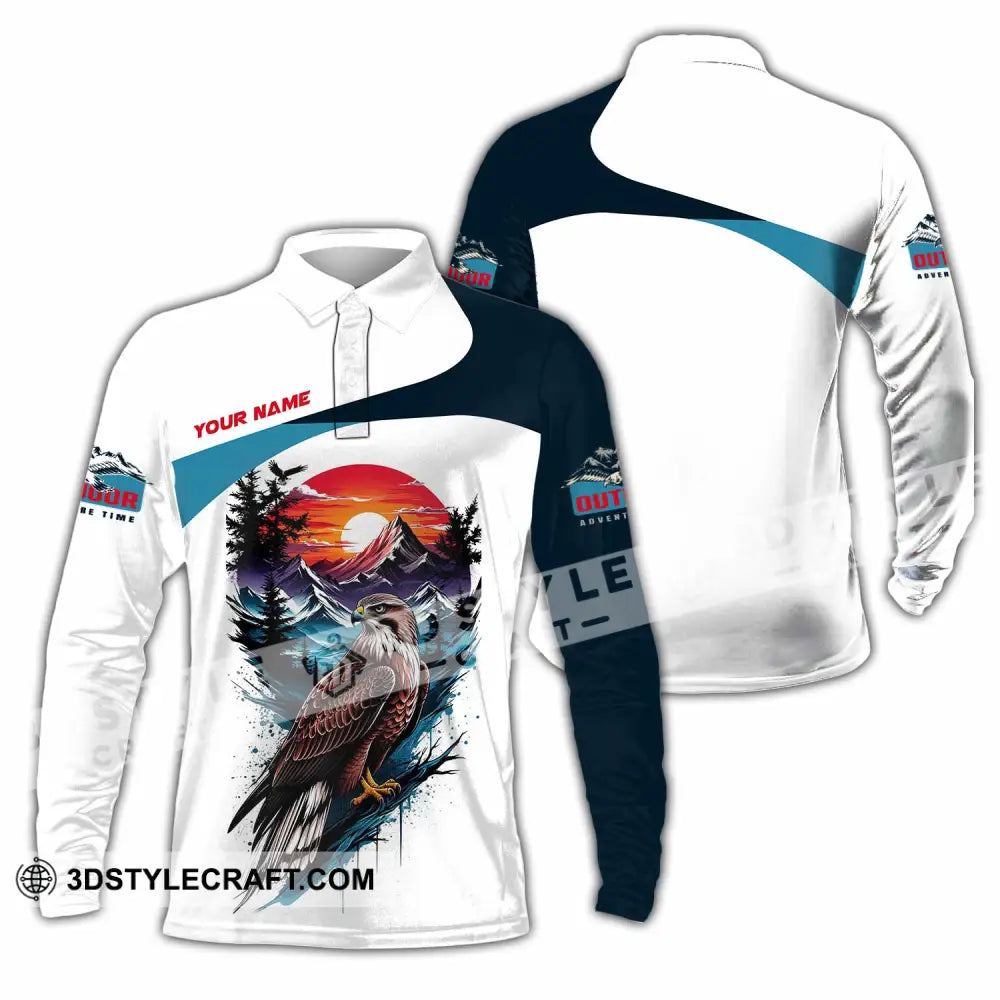 Unisex Shirt - Custom Outdoor Adventure Time 3D Shirt Long Sleeve Polo / S T-shirt