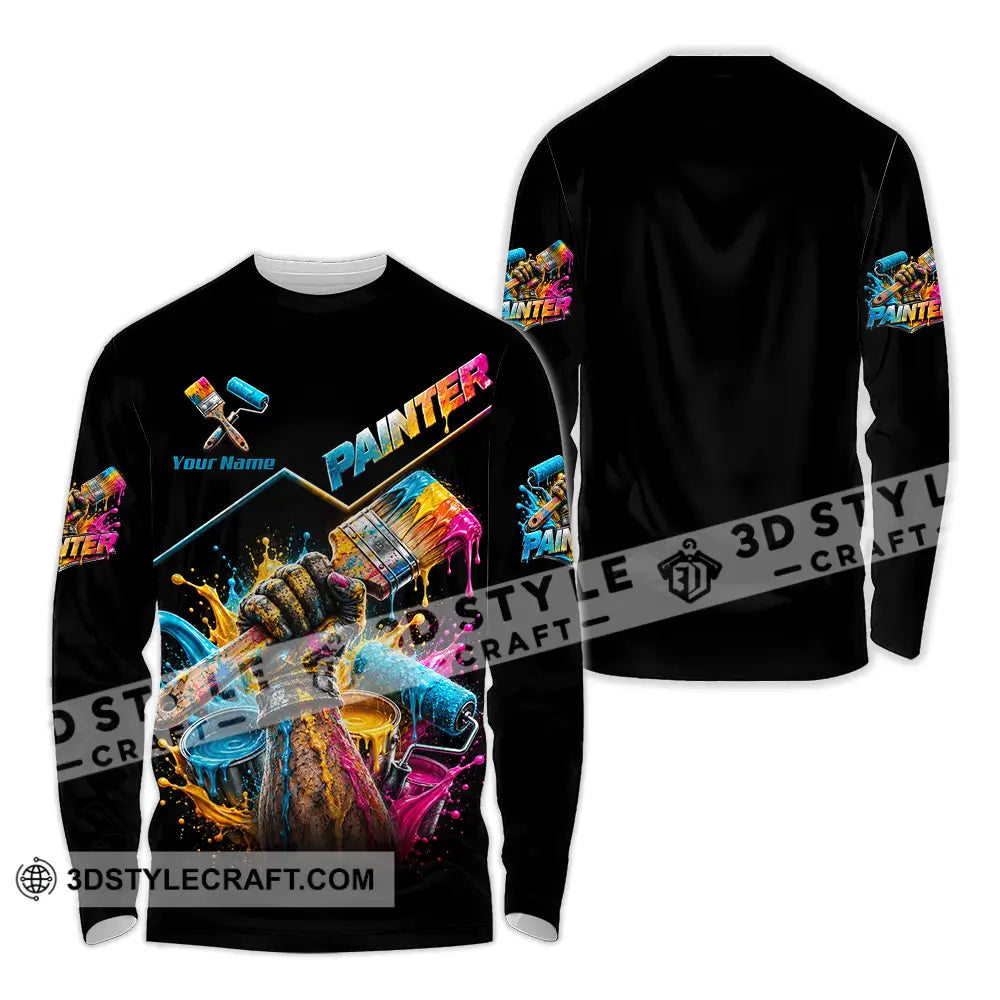 Unisex Shirt - Custom Painter Shirt - Long Sleeve Shirt / S - T-shirt