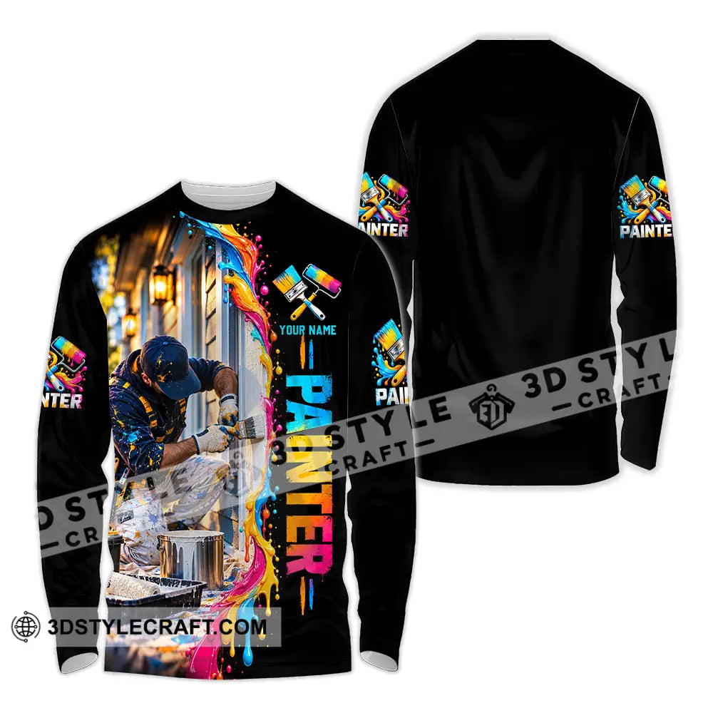 Unisex Shirt - Custom Painter Shirt - Long Sleeve Shirt / S - T-shirt