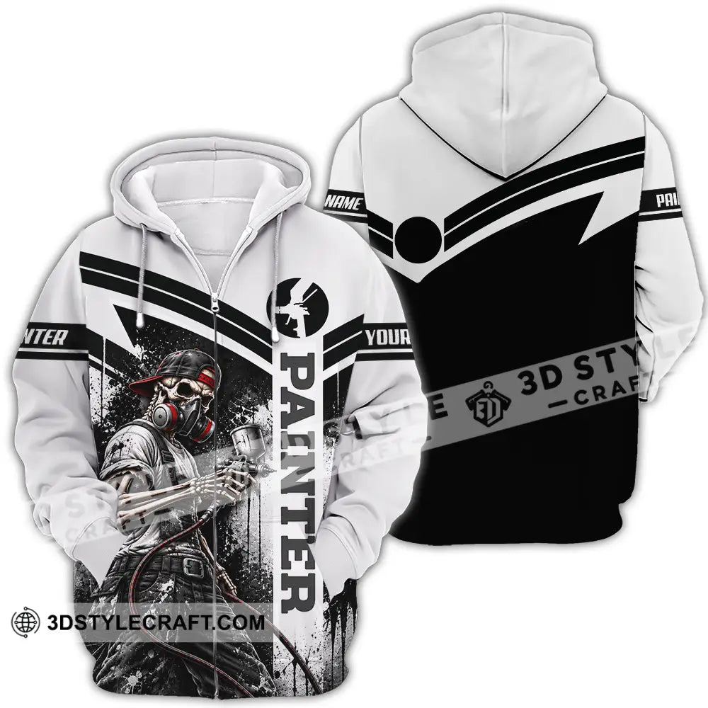 Unisex Shirt - Custom Painter Shirt - Zipper Hoodie / S - T-shirt