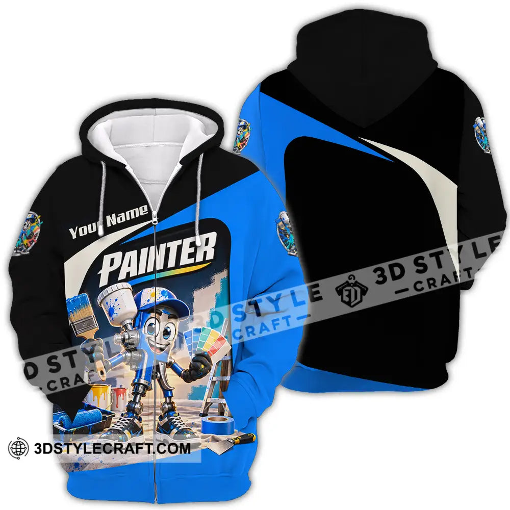 Unisex Shirt - Custom Painter Shirt - Zipper Hoodie / S - T-shirt