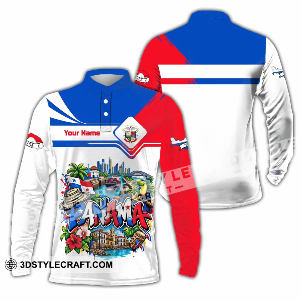 Unisex Shirt - Custom Panama Shirt - Long Sleeve Polo / S - T-shirt