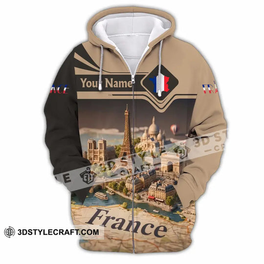 Unisex Shirt - Custom Paris France 3D Shirt style option 4