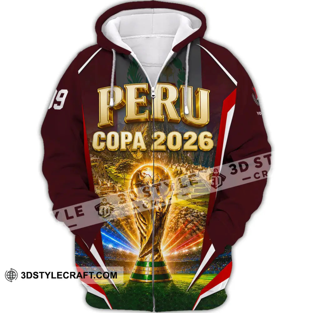 Unisex Shirt - Custom Peru Copa 2026 Shirt - Zipper Hoodie / S - T-shirt