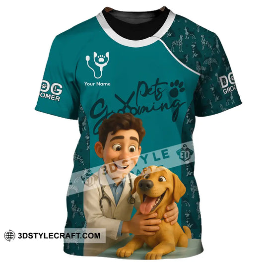 Unisex Shirt - Custom Pets Grooming 3D Shirt style option 1