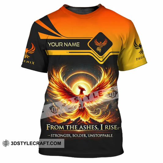 Unisex Shirt - Custom Phoenix From The Ashes I Rise Stronger Bolder Unstoppable Shirt T-Shirt / S T-shirt