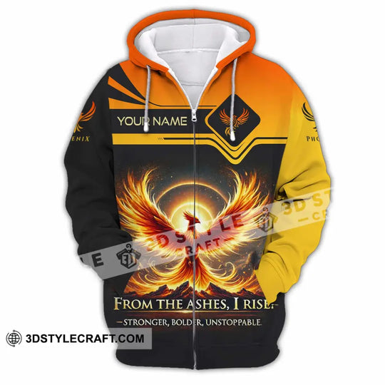 Unisex Shirt - Custom Phoenix From The Ashes I Rise Stronger Bolder Unstoppable Shirt style option 2