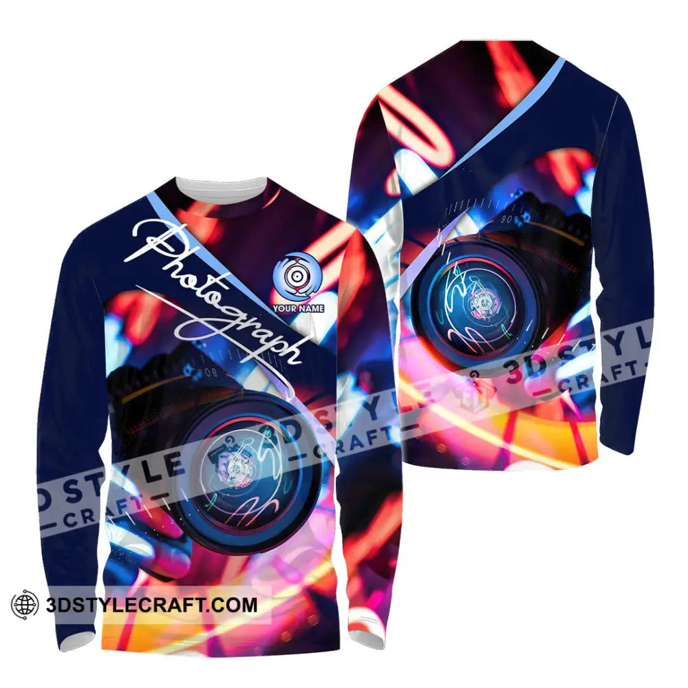 Unisex Shirt - Custom Photograph 3D Shirt Long Sleeve Shirt / S T-shirt