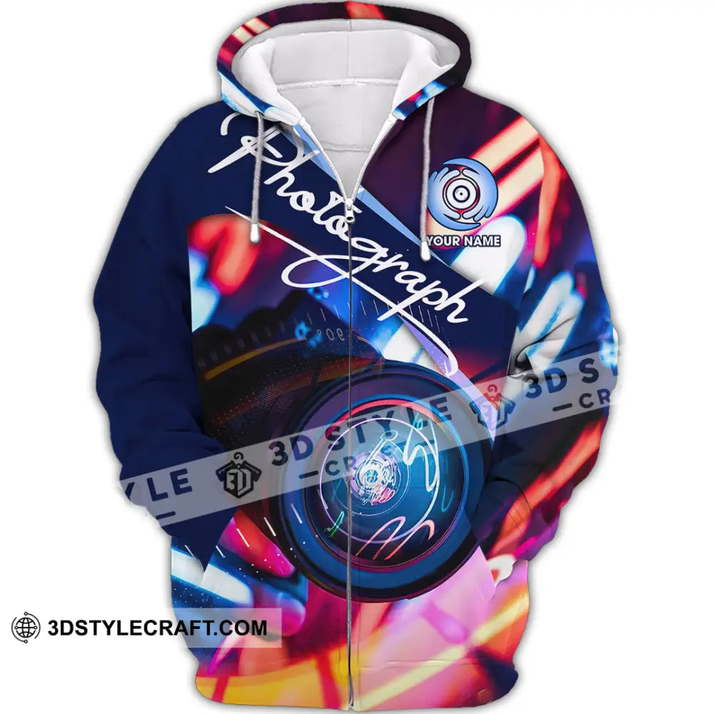 Unisex Shirt - Custom Photograph 3D Shirt Zipper Hoodie / S T-shirt