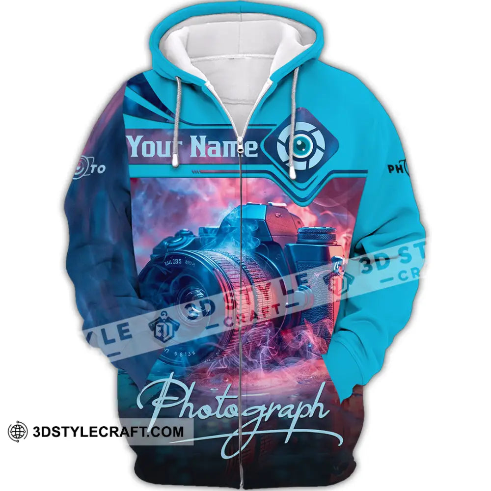 Unisex Shirt - Custom Photograph 3D Shirt Zipper Hoodie / S T-shirt