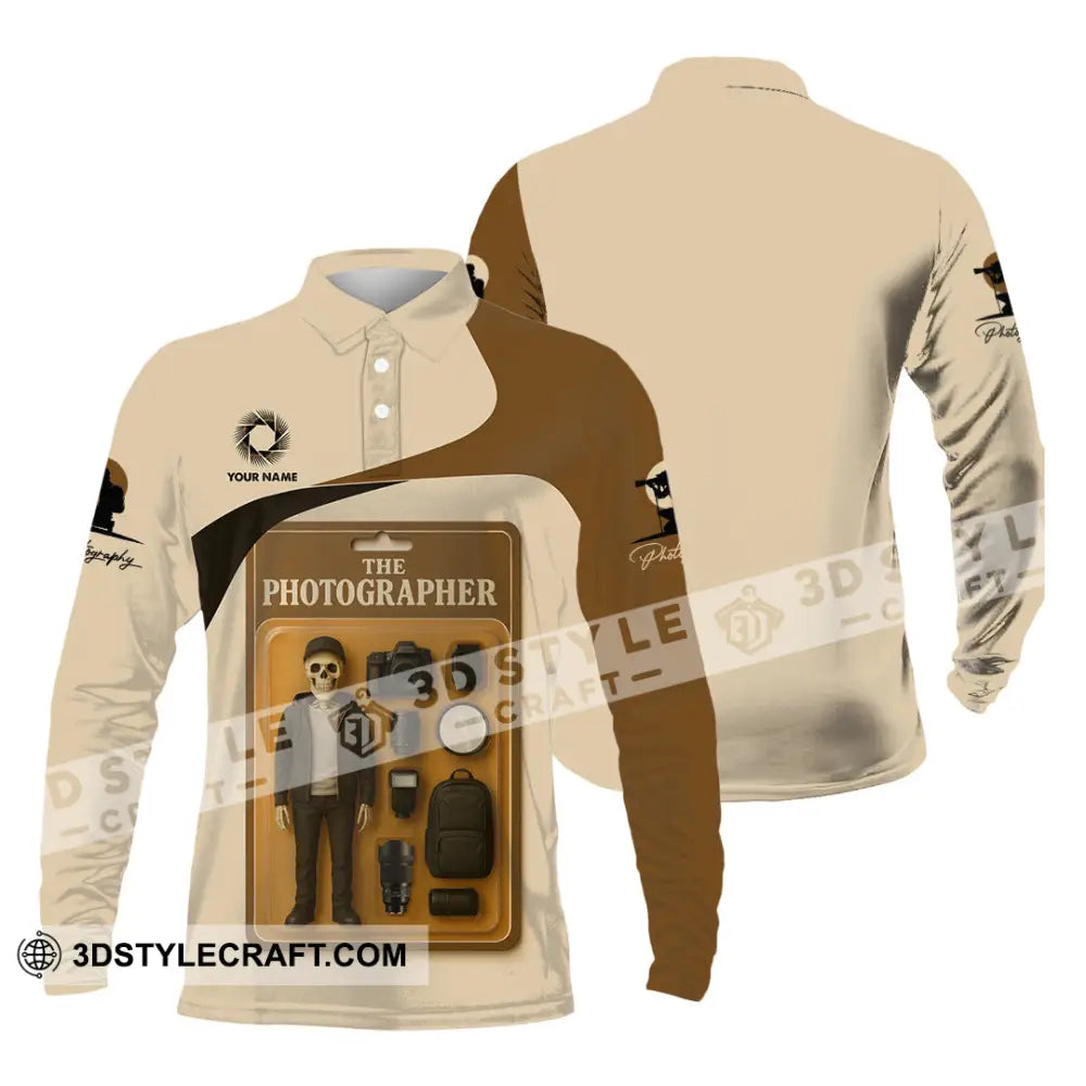 Unisex Shirt - Custom Photographer Shirt Long Sleeve Polo / S T-shirt