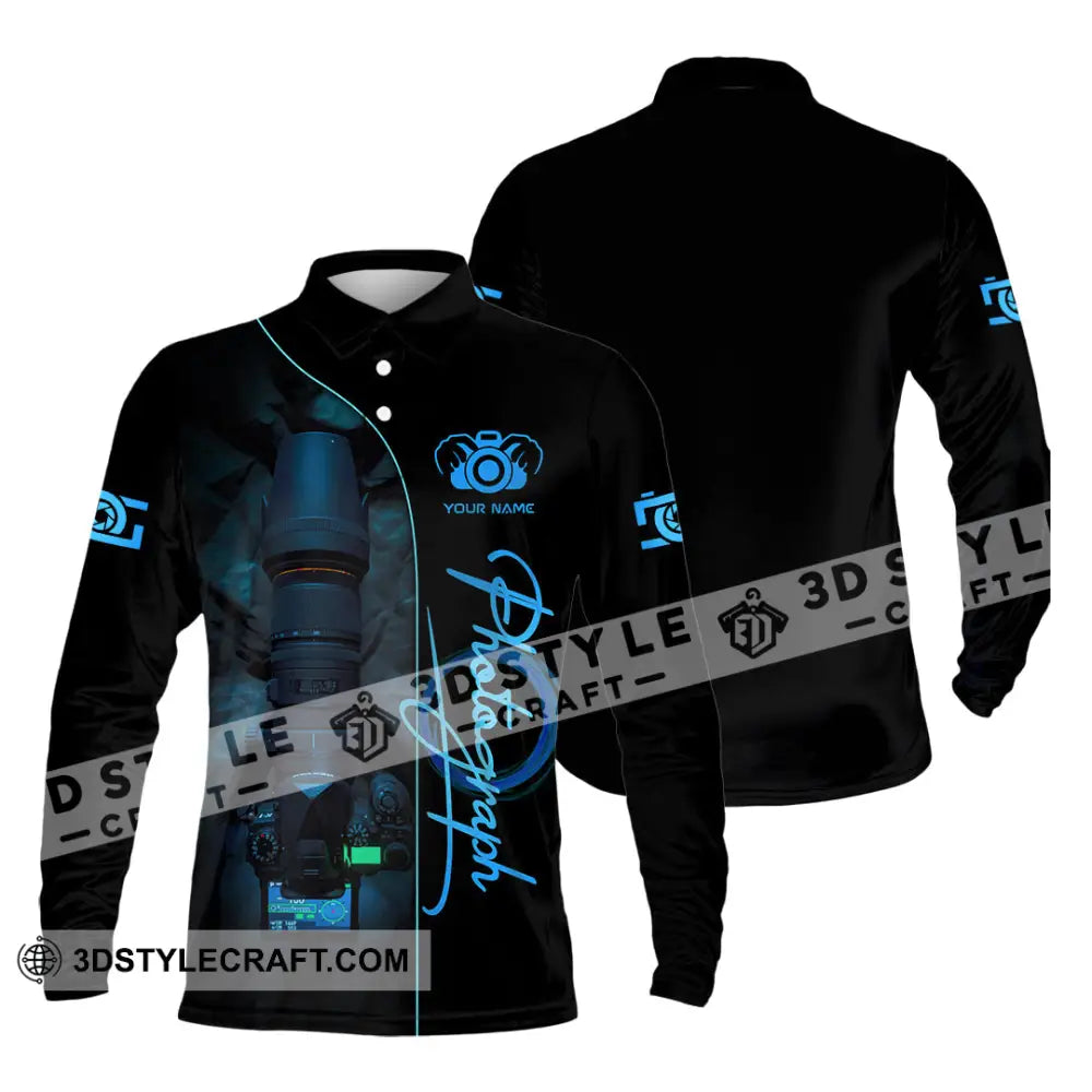 Unisex Shirt - Custom Photography 3D Shirt Long Sleeve Polo / S T-shirt