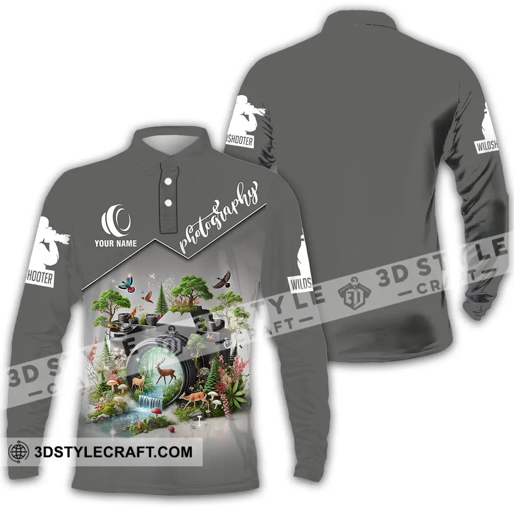 Unisex Shirt - Custom Photography Lover Shirt Long Sleeve Polo / S T-shirt