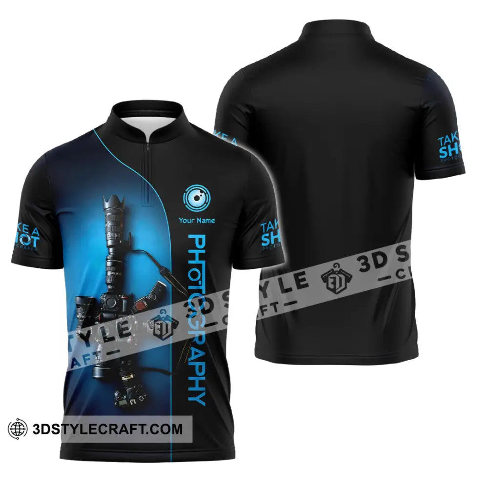 Unisex Shirt - Custom Photography Shirt - Zipper Polo Shirt / S - T-shirt
