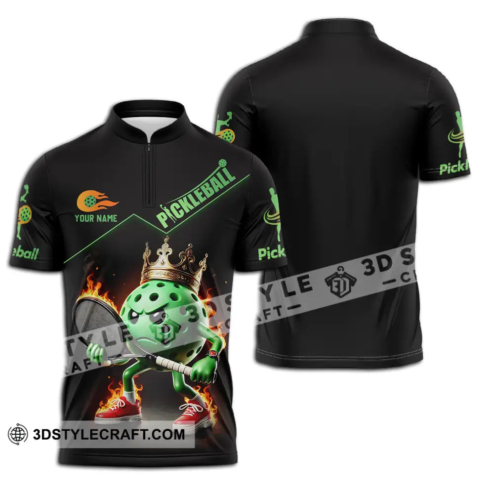 Unisex Shirt - Custom Pickleball Sport Shirt Zipper Polo Shirt / S T-shirt