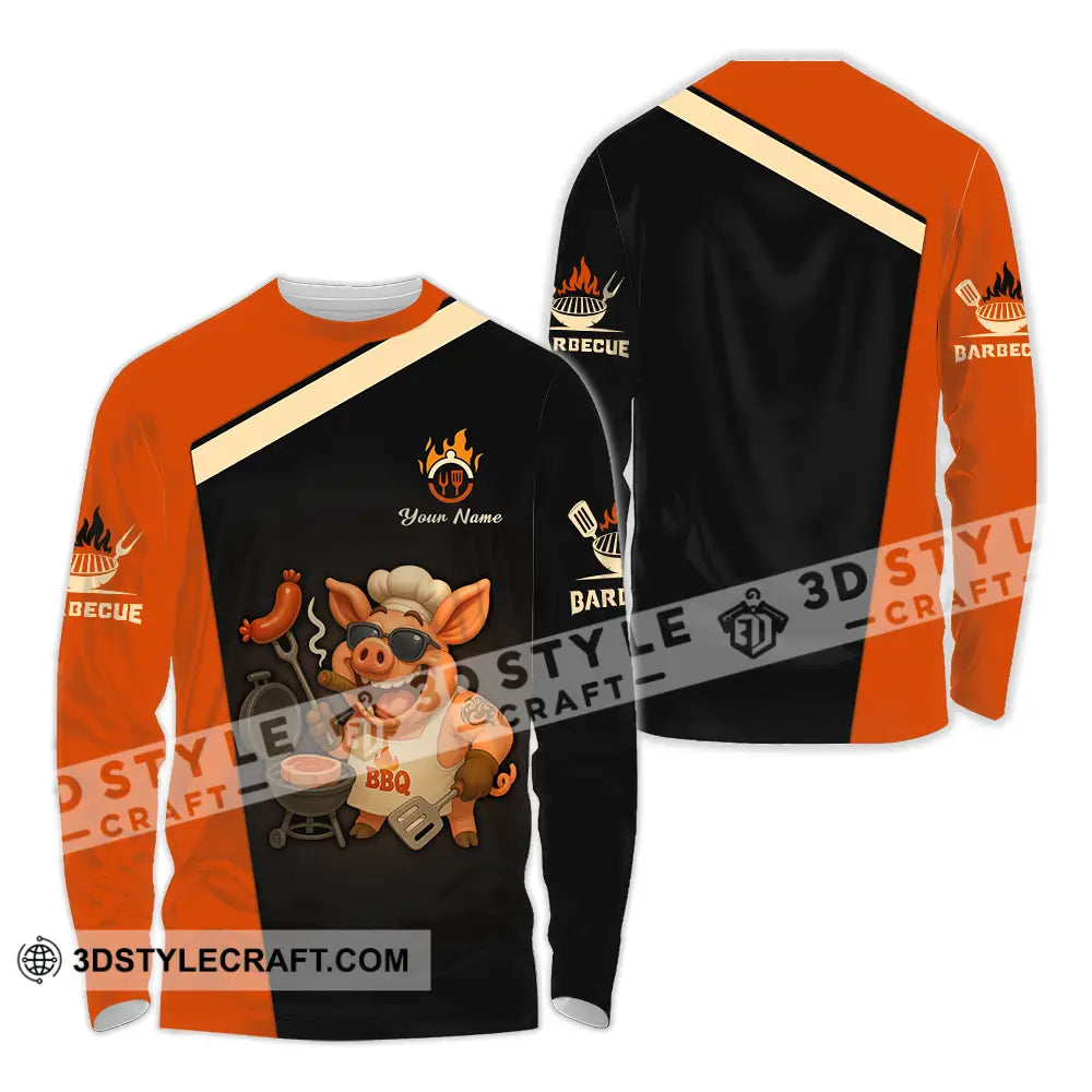 Unisex Shirt - Custom Pig Barbecue Shirt Long Sleeve Shirt / S T-shirt