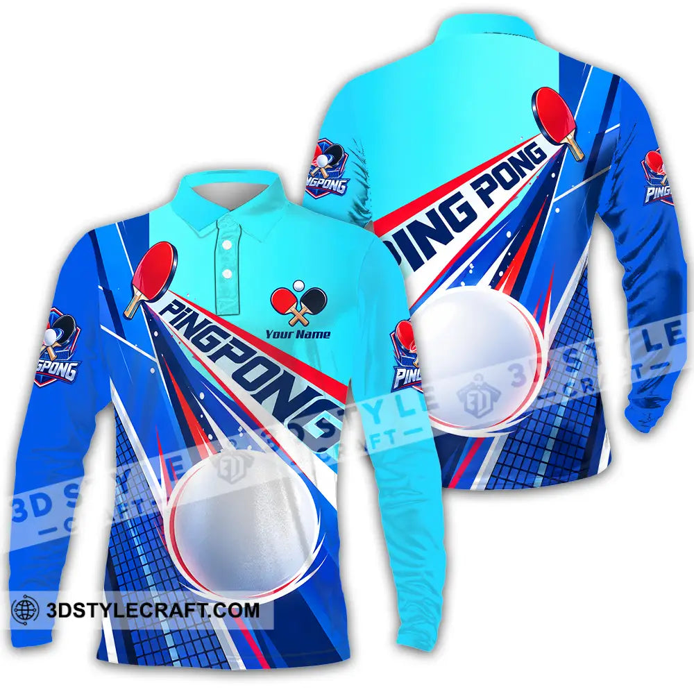 Unisex Shirt - Custom Ping Pong Shirt - Long Sleeve Polo / S - T-shirt