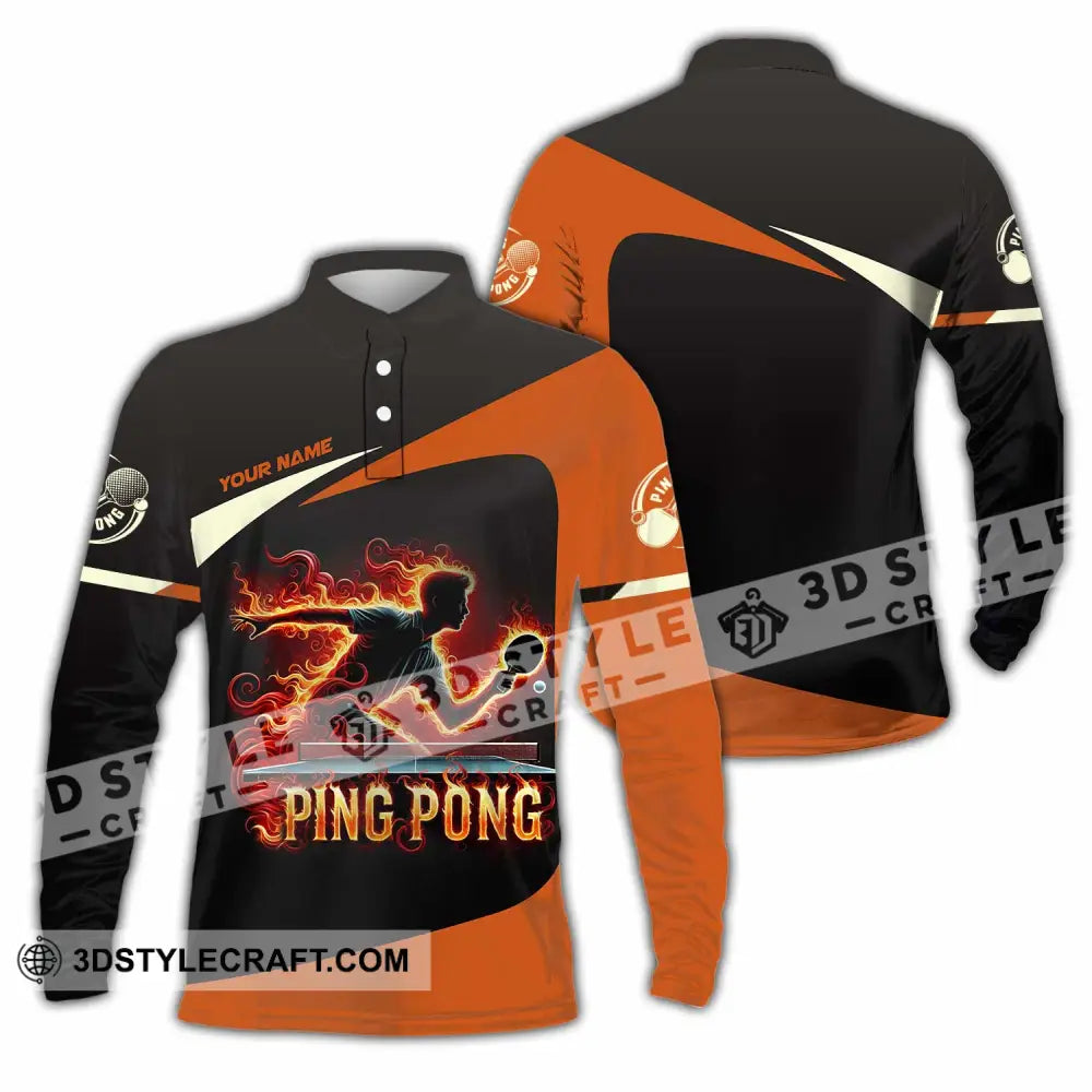 Unisex Shirt - Custom Ping Pong Shirt Long Sleeve Polo / S T-shirt