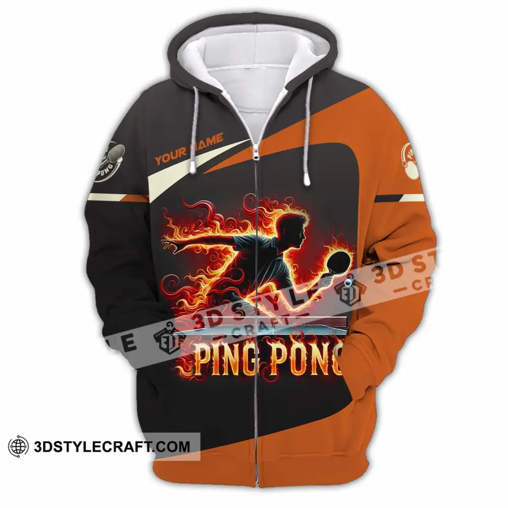 Unisex Shirt - Custom Ping Pong Shirt Zipper Hoodie / S T-shirt