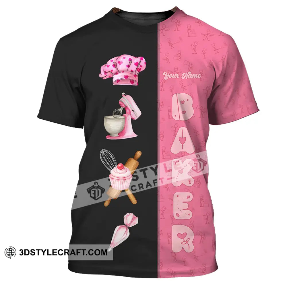 Unisex Shirt - Custom Pink Baker Shirt T-Shirt / S T-shirt
