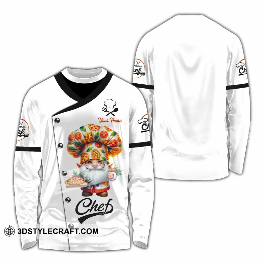 Unisex Shirt - Custom Pizza Chef Santa Shirt Long Sleeve Shirt / S T-shirt