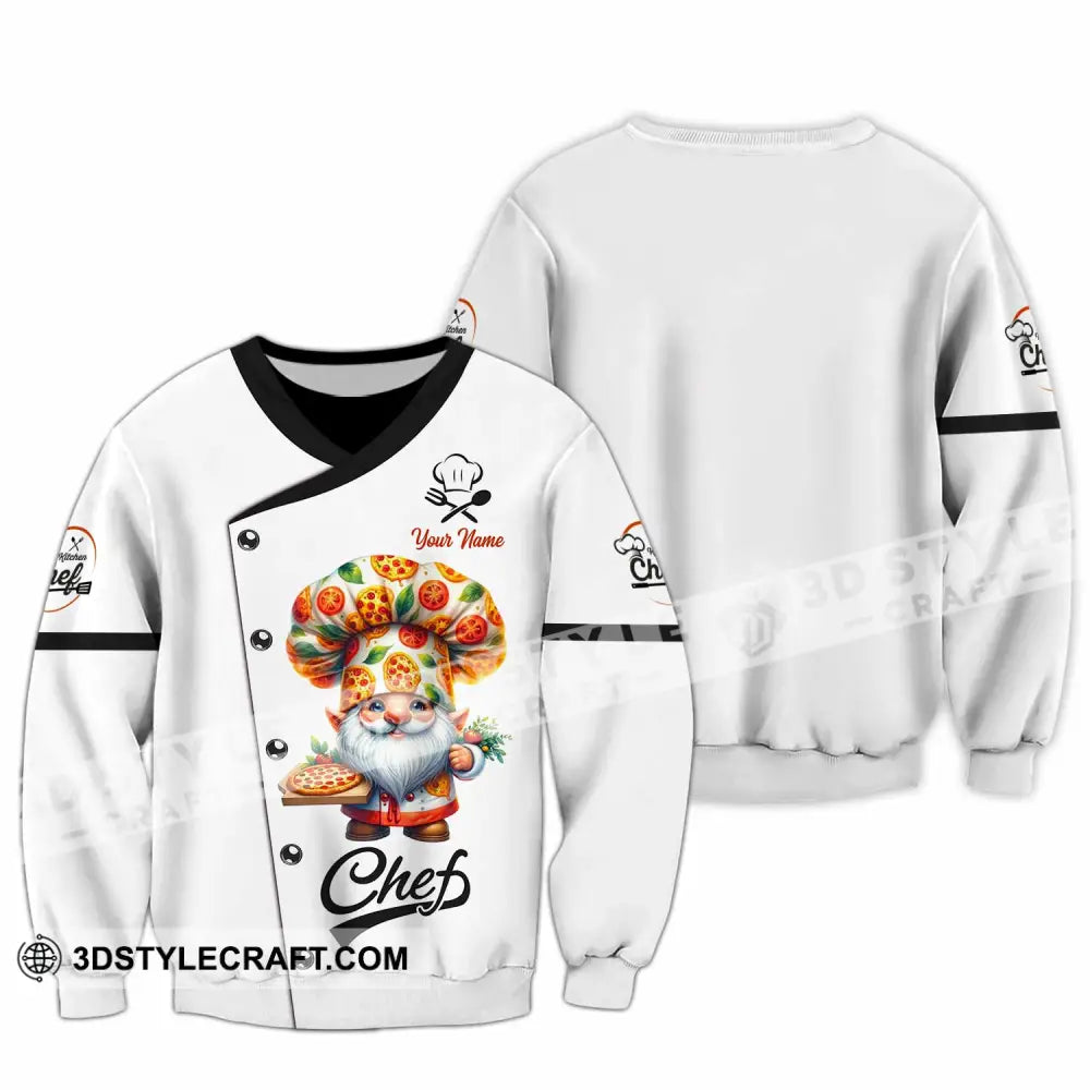 Unisex Shirt - Custom Pizza Chef Santa Shirt Long Sleeve / S T-shirt