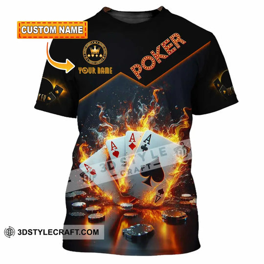 Unisex Shirt - Custom Poker Four Of Aces Card Lover Shirt style option 1
