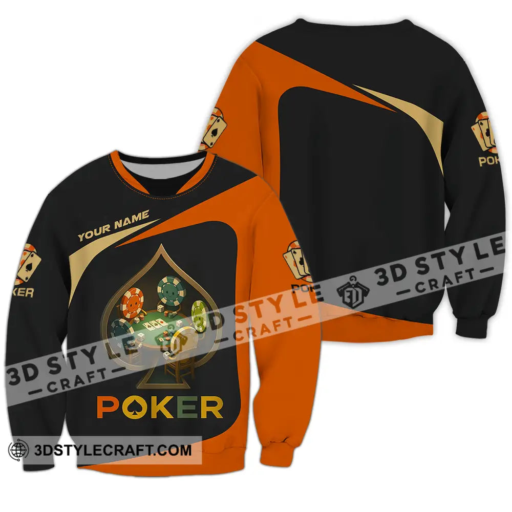 Unisex Shirt - Custom Poker Shirt Long Sleeve / S T-shirt