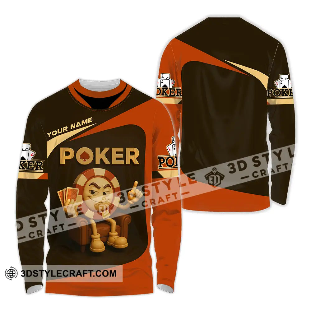 Unisex Shirt - Custom Poker Shirt Long Sleeve Shirt / S T-shirt
