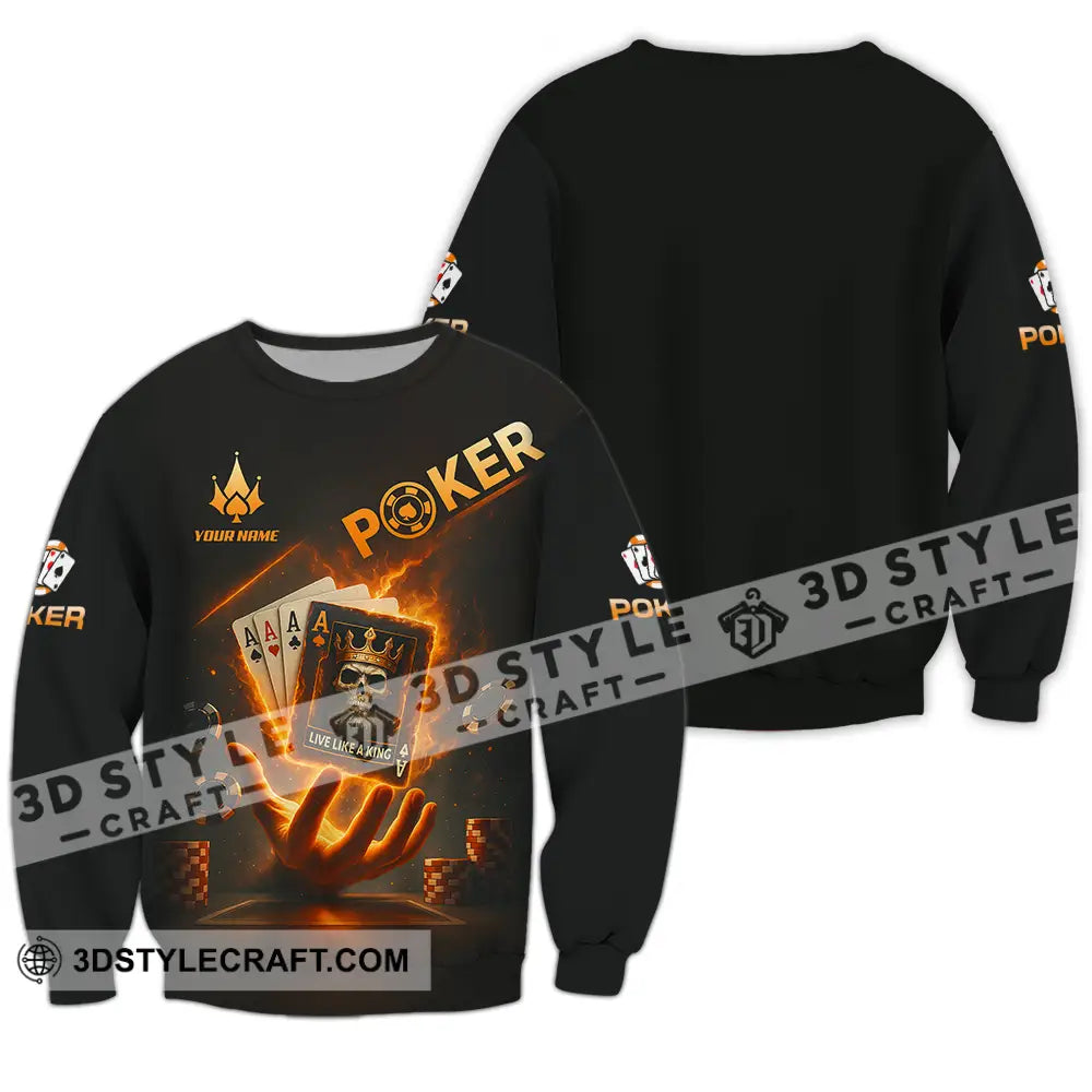 Unisex Shirt - Custom Poker Shirt Long Sleeve / S T-shirt