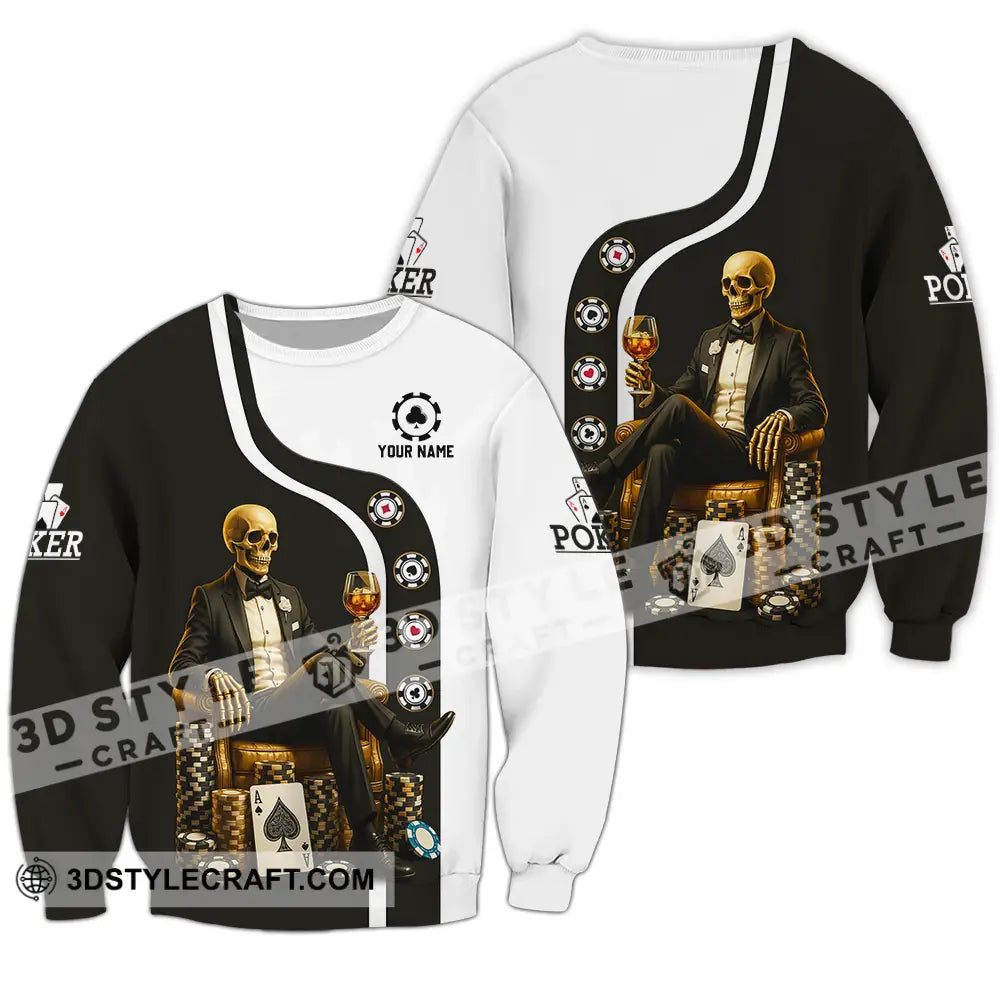 Unisex Shirt - Custom Poker Shirt Long Sleeve / S T-shirt