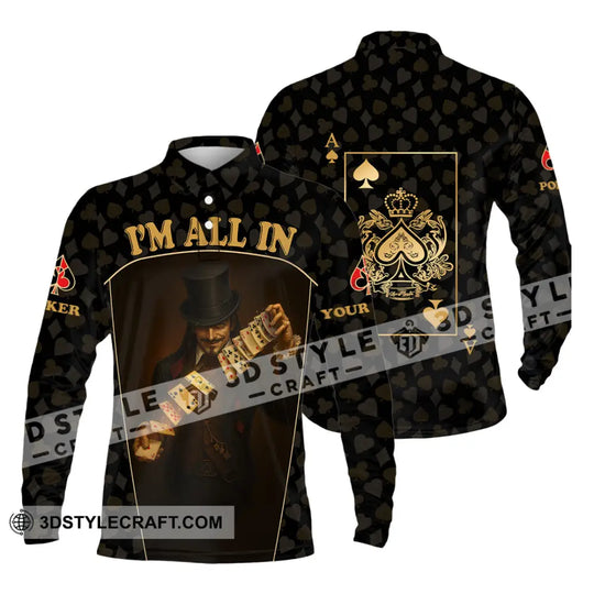 Unisex Shirt - Custom Poker Lover Shirt, I'm All In style option 4