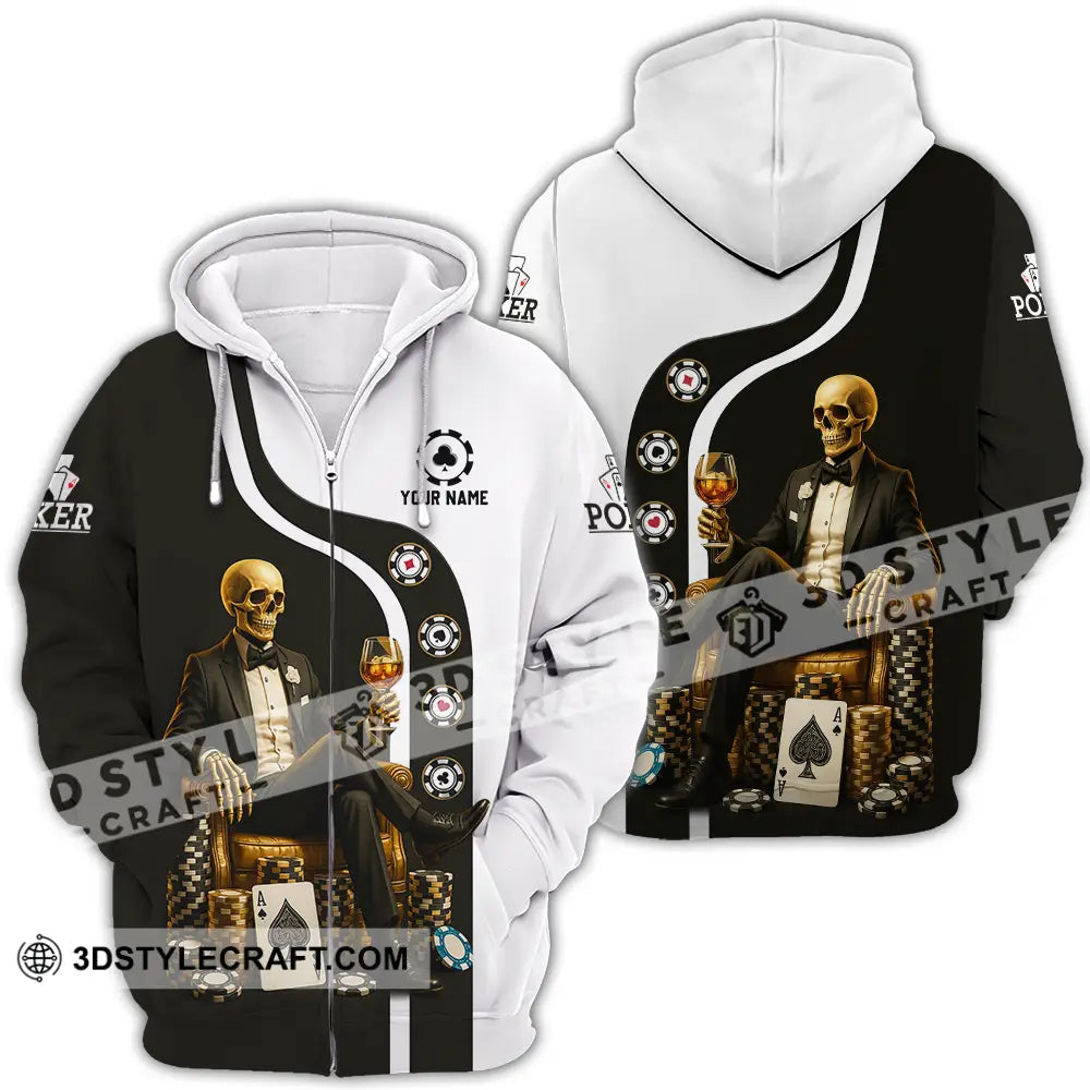 Unisex Shirt - Custom Poker Shirt Zipper Hoodie / S T-shirt