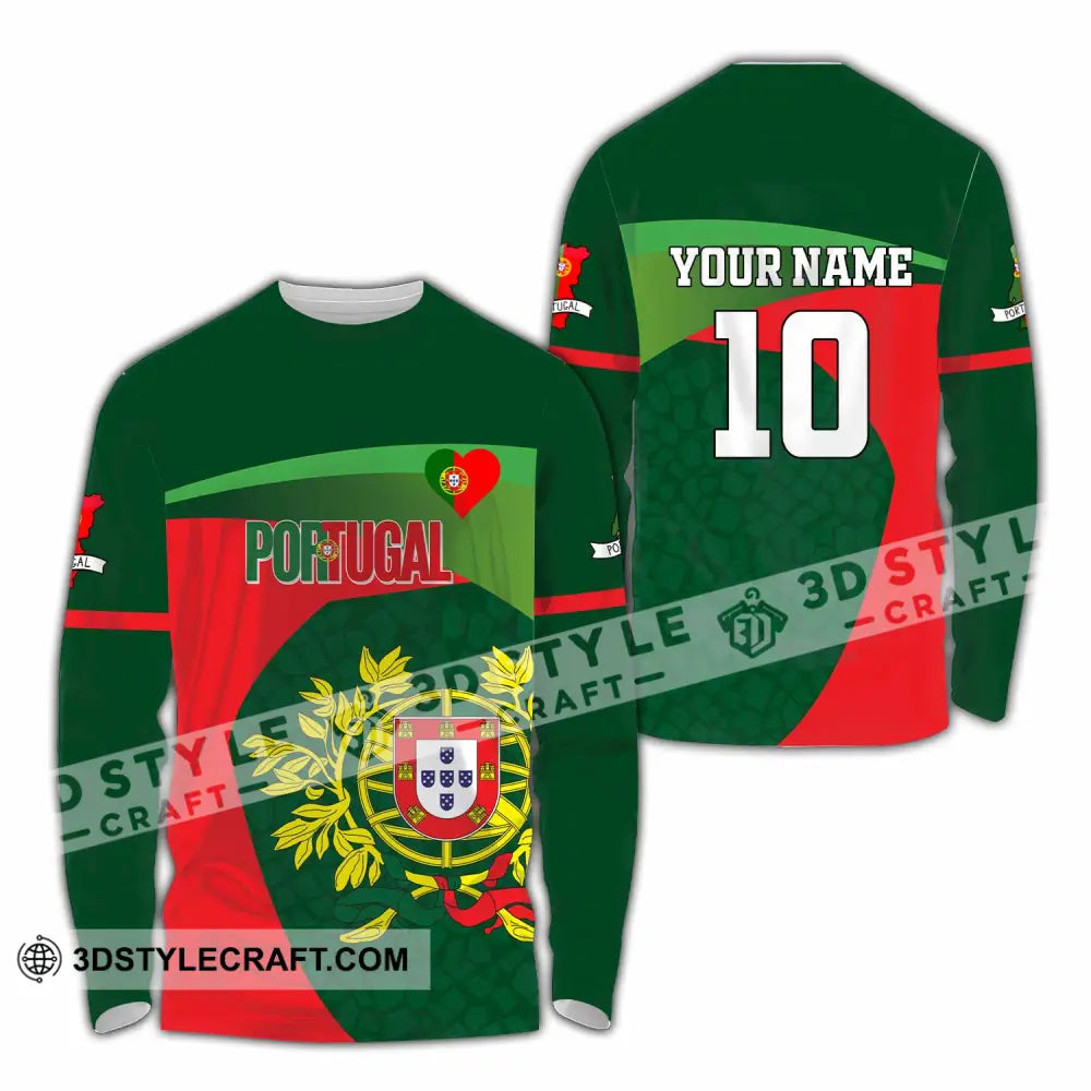 Unisex Shirt - Custom Portugal 3D Shirt Long Sleeve Shirt / S T-shirt