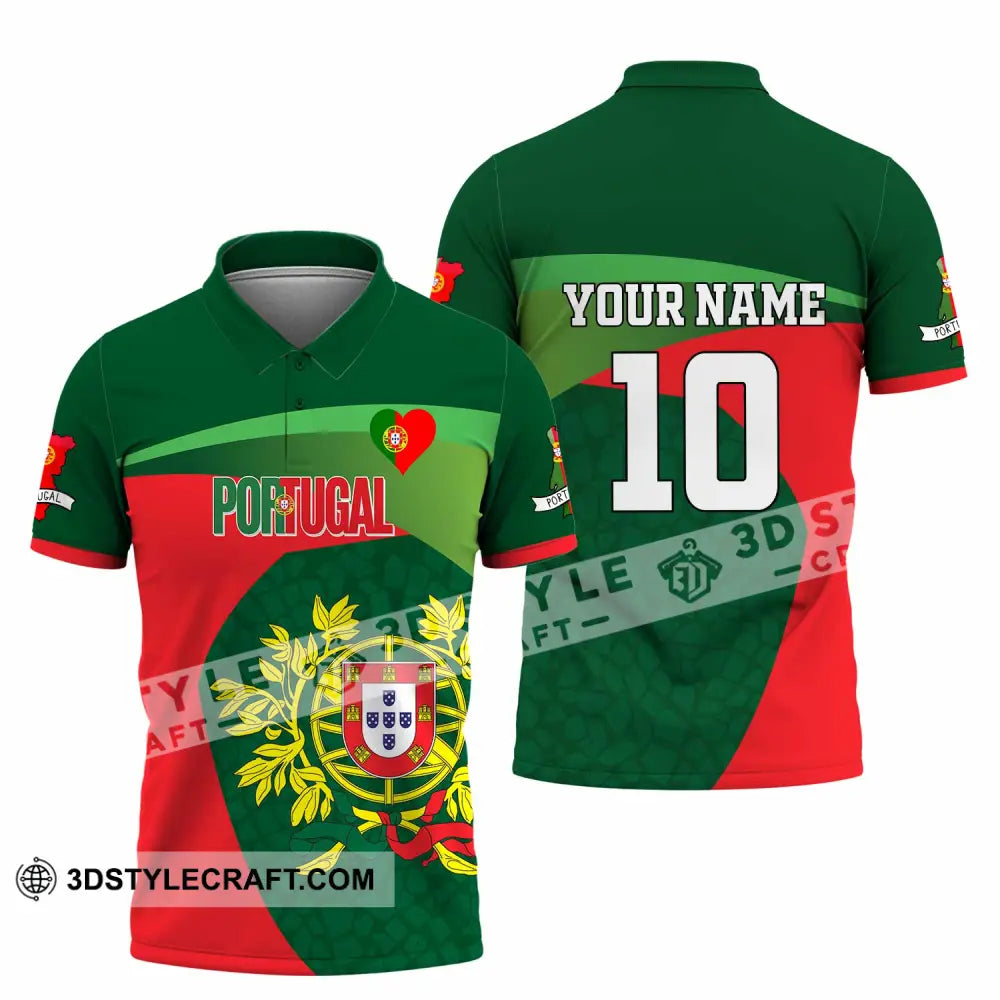 Unisex Shirt - Custom Portugal 3D Shirt Polo Shirt / S T-shirt