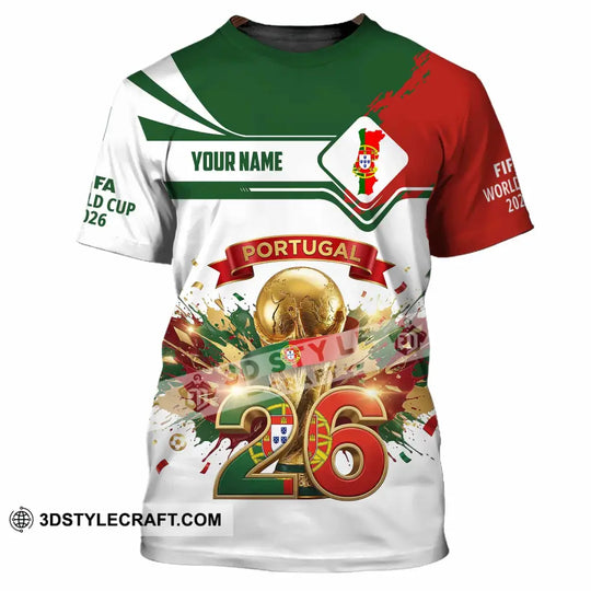 Unisex Shirt - Custom Portugal FIFA World Cup 2026 3D Shirt style option 4