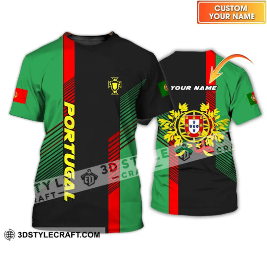 Unisex Shirt - Custom Portugal Name Shirt, Portugal Logo Shirt - Custom Name style option 1