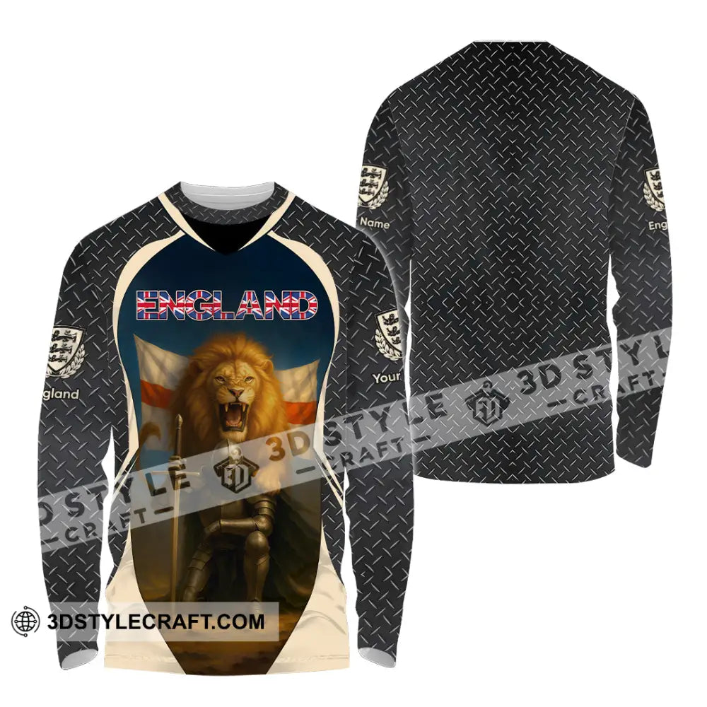 Unisex Shirt - Custom Proud England Shirt Long Sleeve Shirt / S T-shirt