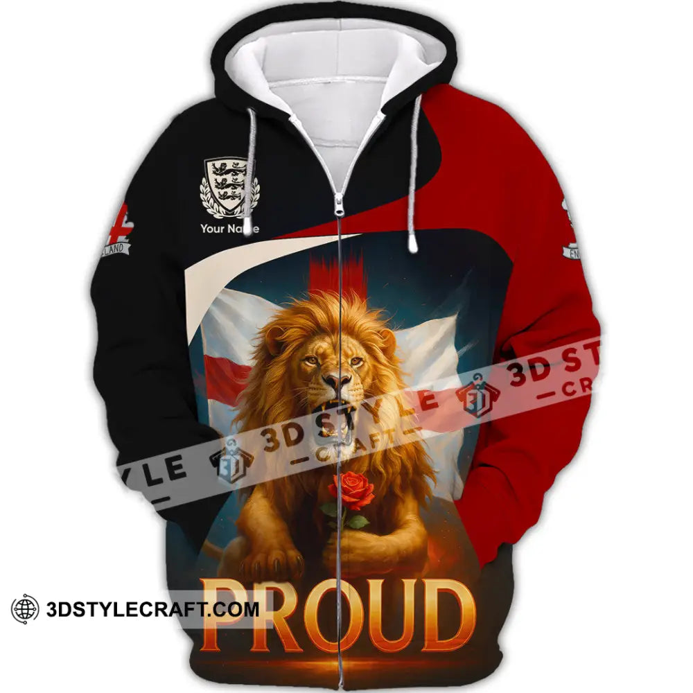 Unisex Shirt - Custom Proud England Shirt Zipper Hoodie / S T-shirt
