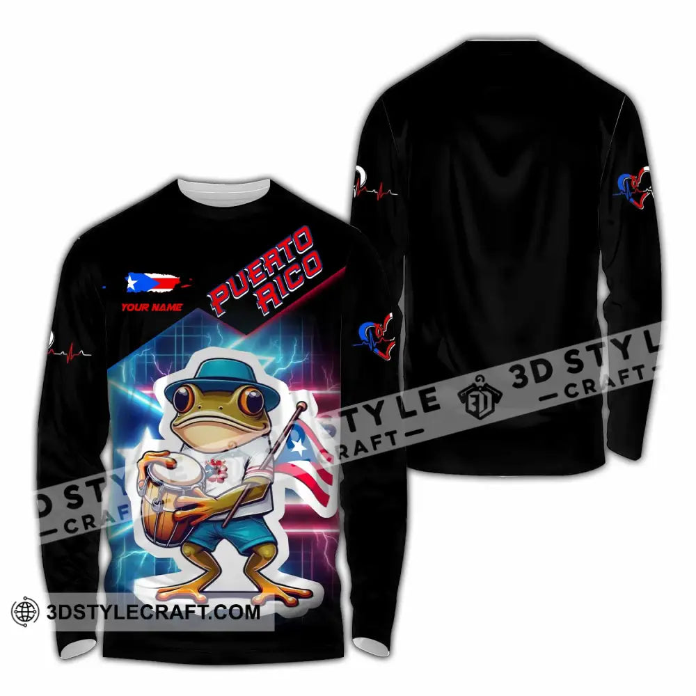 Unisex Shirt - Custom Puerto Rico 3D Shirt Long Sleeve Shirt / S T-shirt