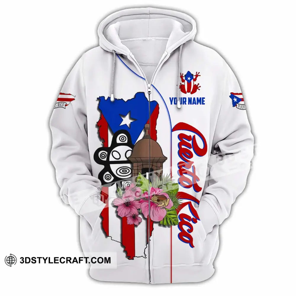 Unisex Shirt - Custom Puerto Rico Shirt Zipper Hoodie / S T-shirt