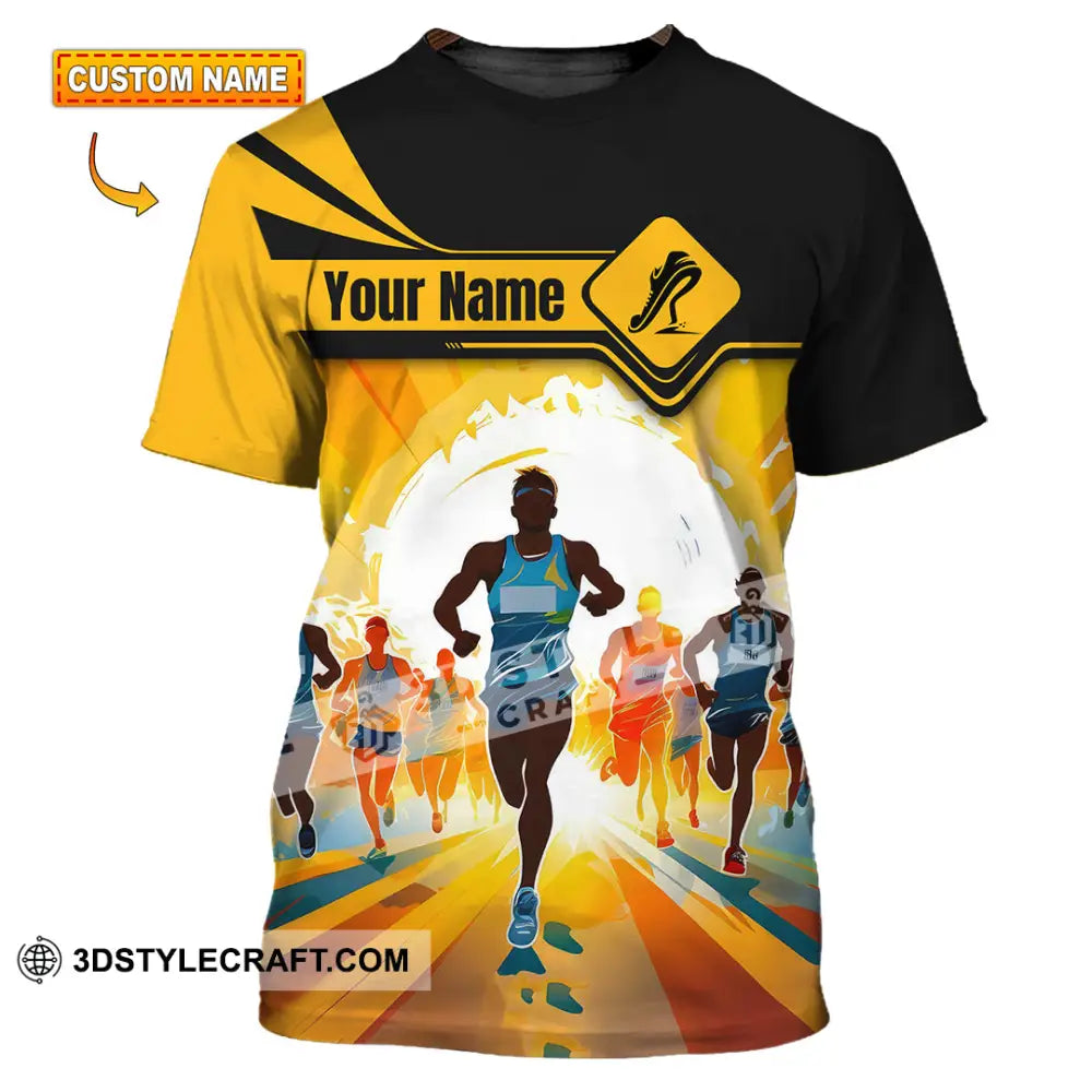 Unisex Shirt - Custom Ready To Run Love Marathon Running Shirt T-shirt