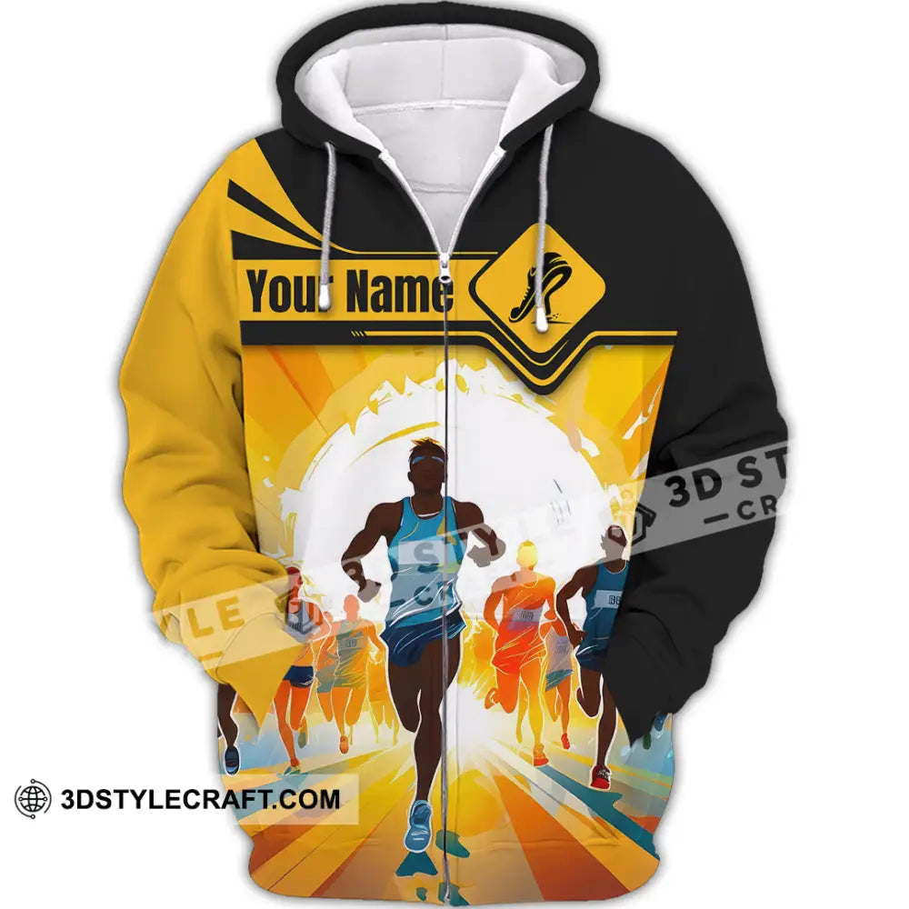 Unisex Shirt - Custom Ready To Run Love Marathon Running Shirt Zipper Hoodie / S T-shirt