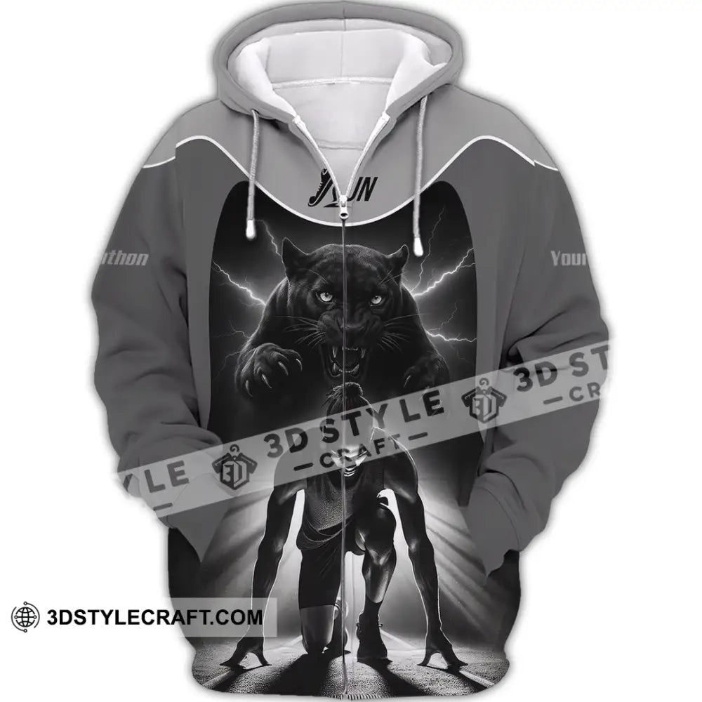 Unisex Shirt - Custom Ready To Run Love Running Shirt Zipper Hoodie / S T-shirt