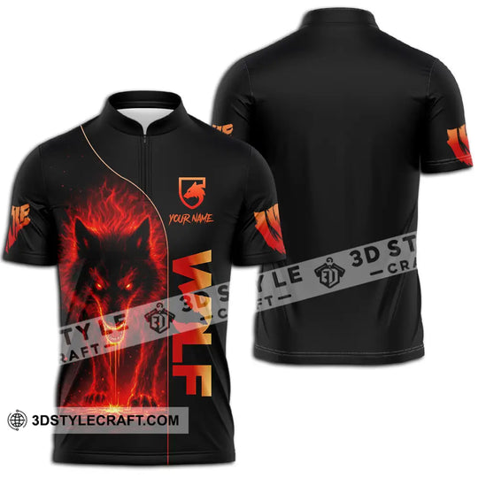 Unisex Shirt - Custom Red Wolf 3D Shirt style option 3